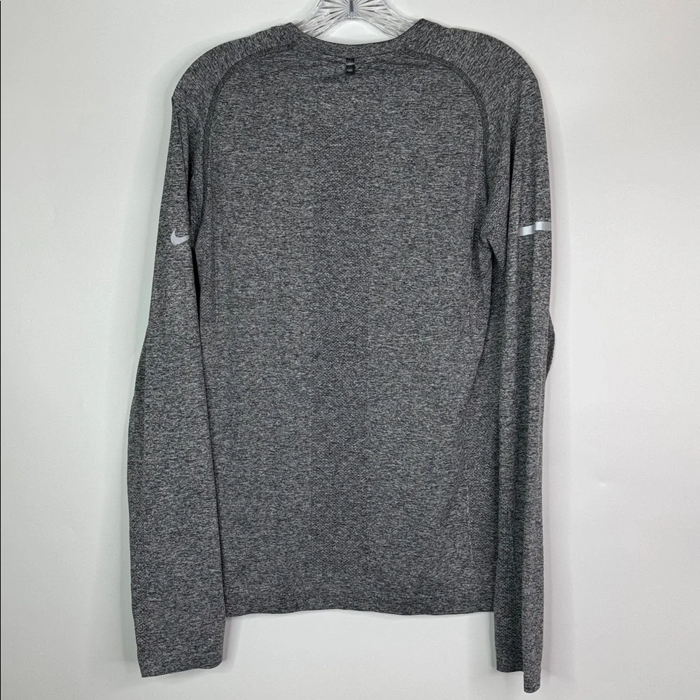 Nike Dri Fit Running Gray Long Sleeve Shirt Men's Small
